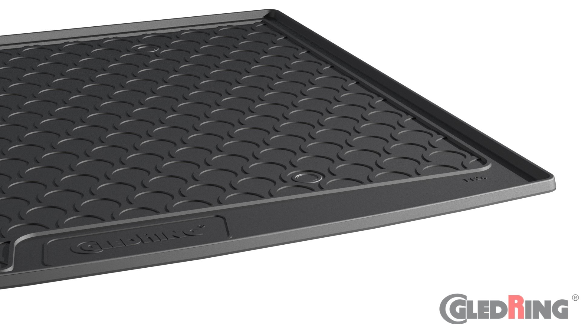 Original Gledring Premium Gummi Kofferraummatte - AUDI Q3 SportBack (Oberer variabler Boden,mit verstellbarer Rückbank) 2019->